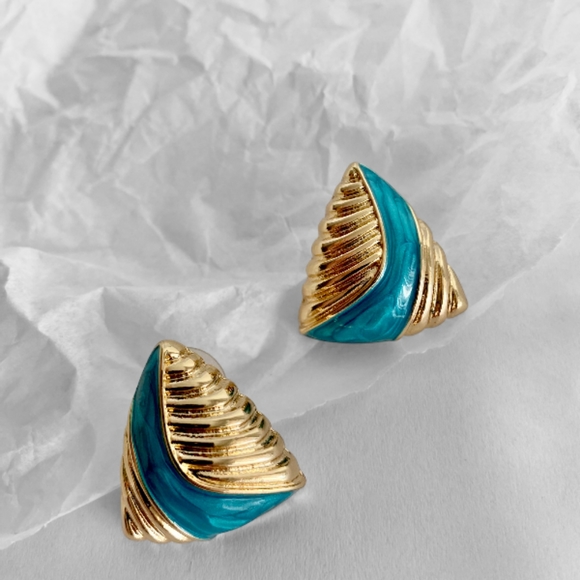 silverlià Treny Fashion Retro Vintage Oil-dripping Geometric Earrings - Picture 2 of 5